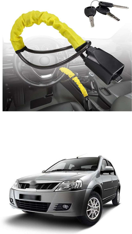 LOVMOTO Universal Car Steering Wheel Lock Steering Wheel Lock Anti-Theft Device SG184 Gear Lock(Hardened Plastic, Aluminium Alloy)
