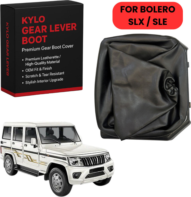 KYLO Gear Lever Cover for Car| Gear Collar Compatible with BOLRO (Black) Gear Shift Collar