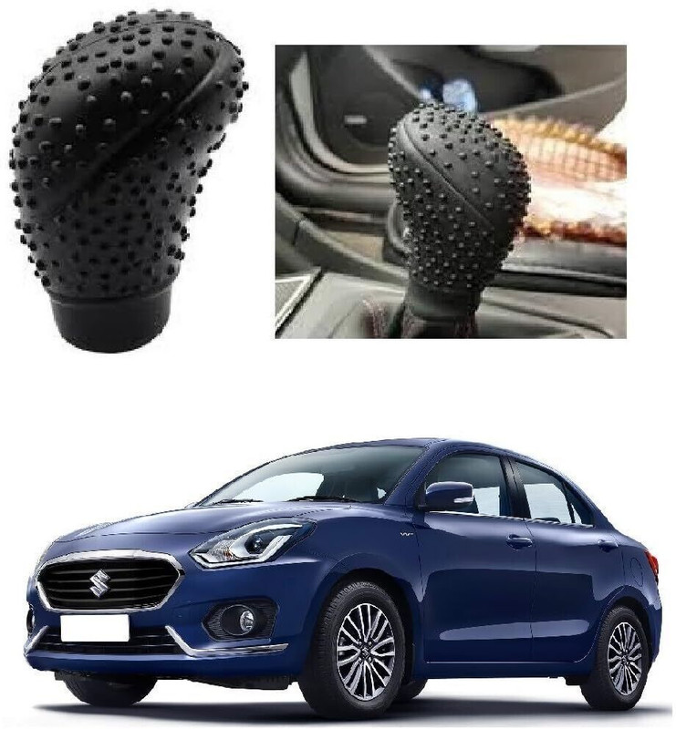 IMBIMBLE Knob Cover Oval Shape (Black Color) Suitable for Maruti Suzuki Swift Dzire Gear Shift Collar