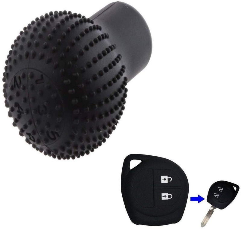 IMBIMBLE (Combo Offer)- Gear Shift Knob Cover BLACK AND SWIFT KEY Gear Shift Collar