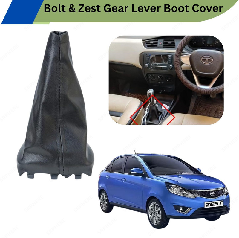 ENEMYT A7 Gear Shift Lever Cover Boot for Tata Bolt And Zest Black Colour Gear Shift Collar