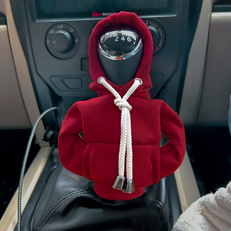 Nom Tom Car Gear Handle Hoodie Red Gear Shift Collar