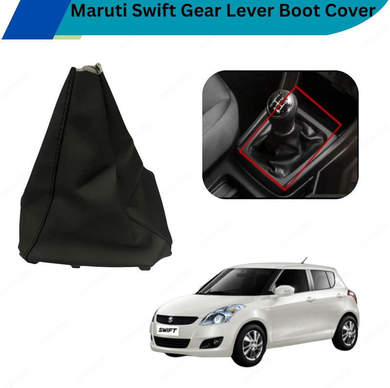 ENEMYT A1 Gear Shift Lever Cover Boot for Swift Dzire 2012-2017 Model Black Colour Gear Shift Collar