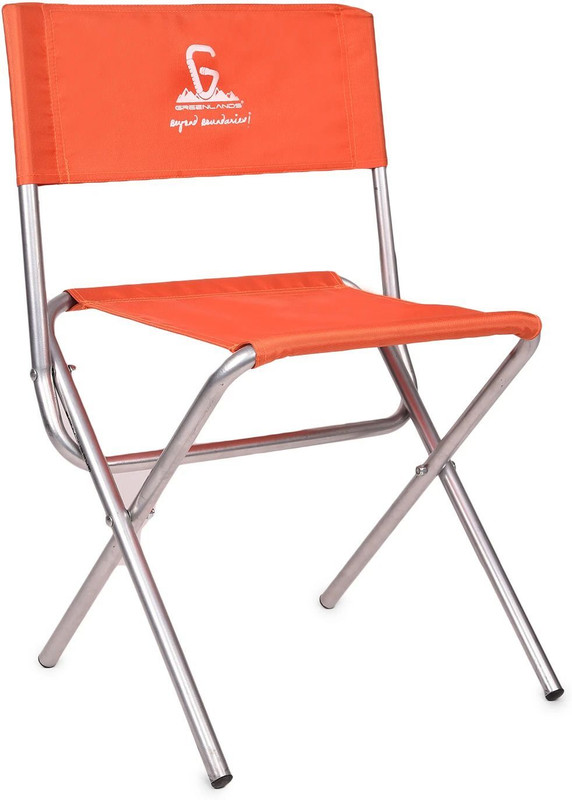 GreenLands Folding Camping Chair for Picnic Beach Fishing, Camping, Hiking - ALU Red Chair(Orange)