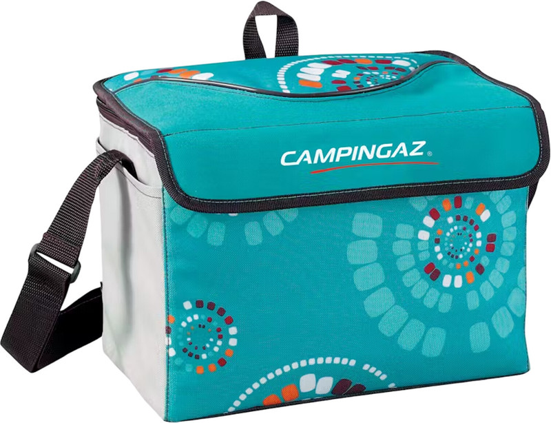 Campingaz Ethnic Minimaxi 9L Soft Foldable Cooler bag, insulated lunch bag 9 hours Cooling Soft Cooler(Blue, 9 L)