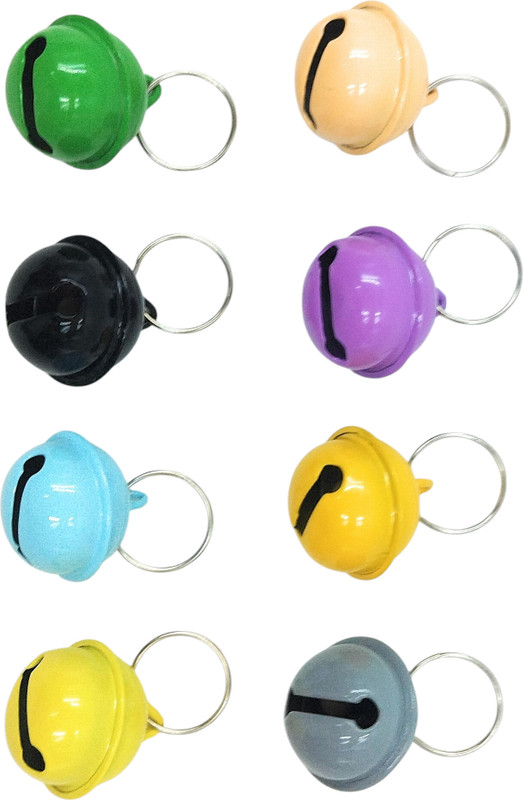 Key Era Musical Bell 8 Pc Set, 17mm Jingle Bells with Ring Ghungroo Bells(8 Pieces, 0.66 inch)