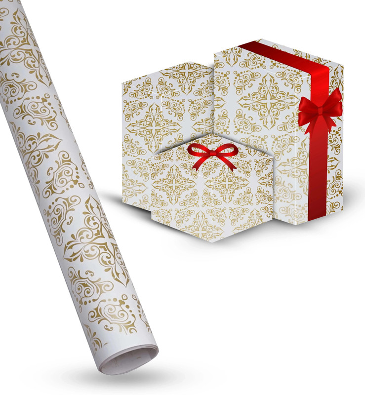 KOSY Golden Print Gift Wrapping Paper Sheet | 75*50cm Pack of 10 Pcs | Best for Birthday, Home Decor & Gifts Packing. Paper Gift Wrapper(Multicolor)