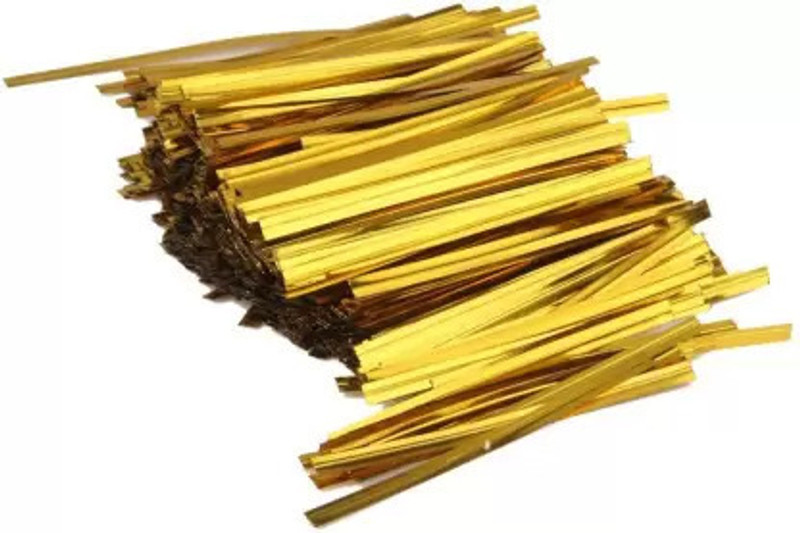 KONFIZ Twist Ties Metalic Chocolate, Lollipop packing decorating ribbon-(700 Pieces) Metallic Twisting Ties-Packing Metallic Gift Wrapper(Gold, Silver, Red, Purple)