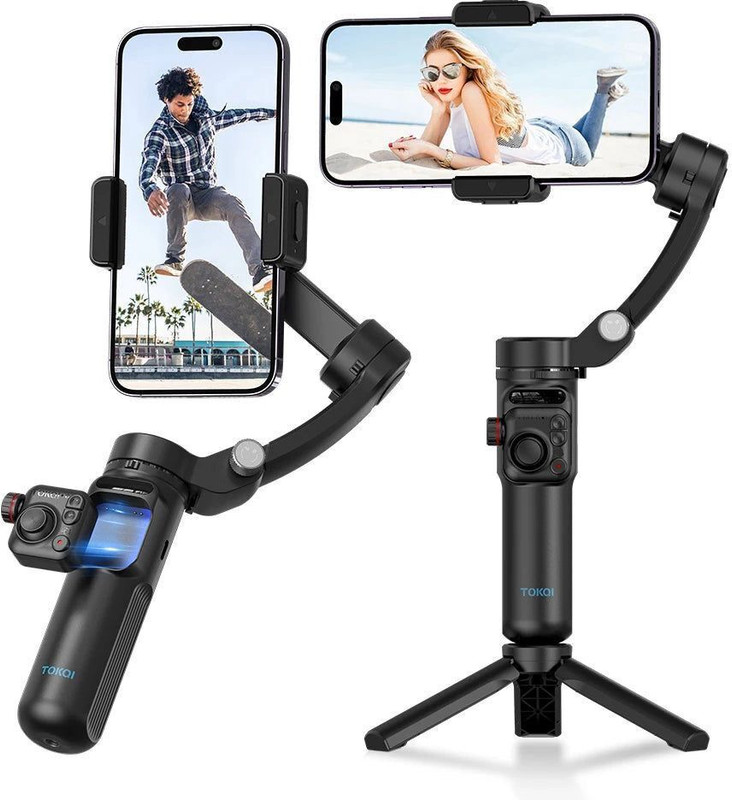 LUMINZA M02 Foldable 3-Axis Gimbal with Smart Tracking & Tripod Support 3 Axis Gimbal for Camera, Mobile(N/A)
