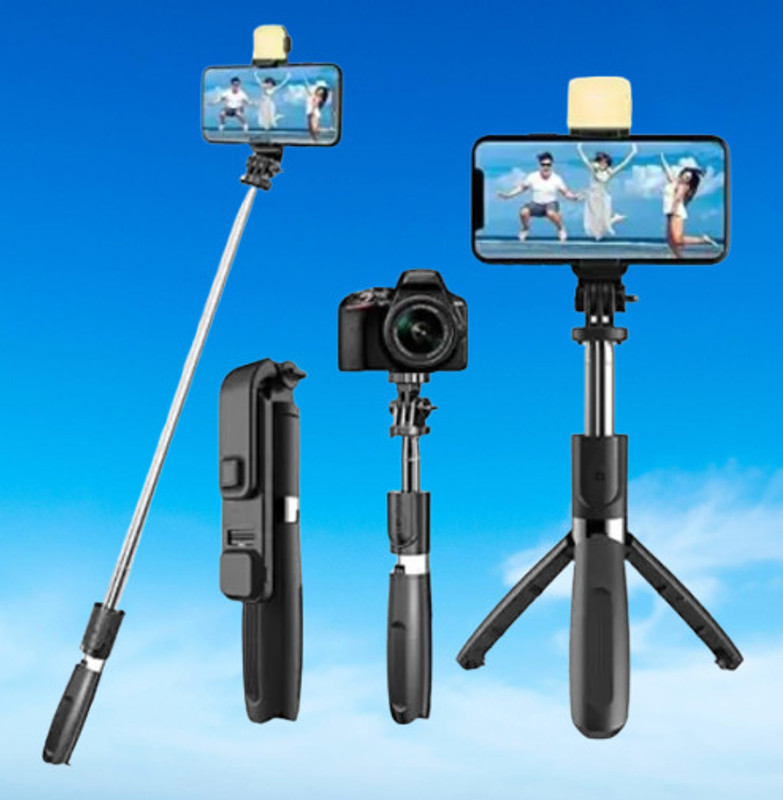 ZAXART R1S Selfie Stick Phone Tripod with Remote 60"Tripod Stand for iPhone Camera 3 Axis Gimbal for Mobile(20)