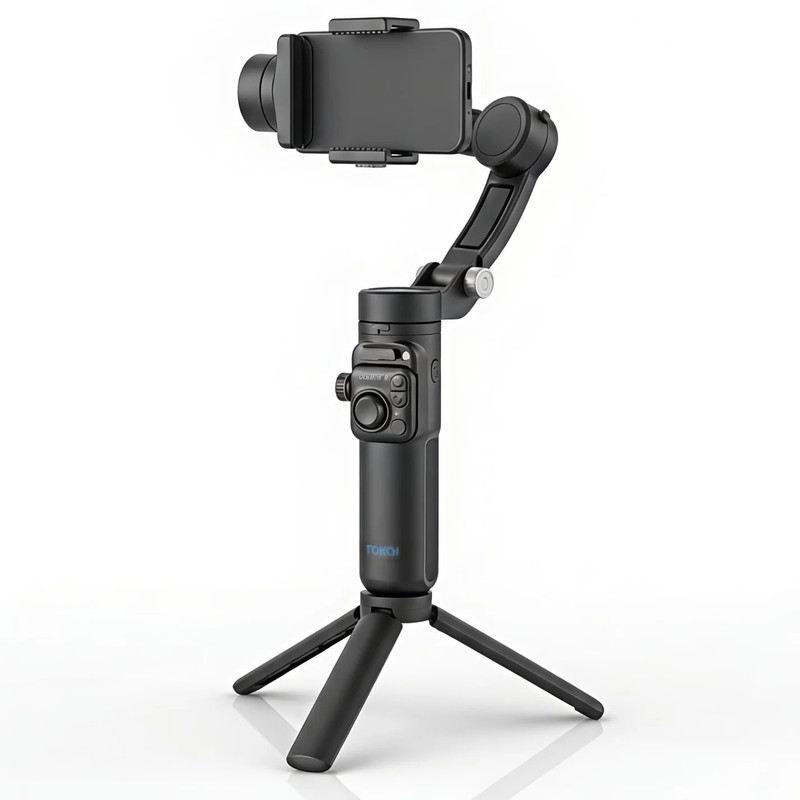 Ezerio M02 Gimbal Smartphone Gimbal Stabilizer with AI Face Tracking, Anti-Shake 3 Axis Gimbal for Mobile(150 – 280)