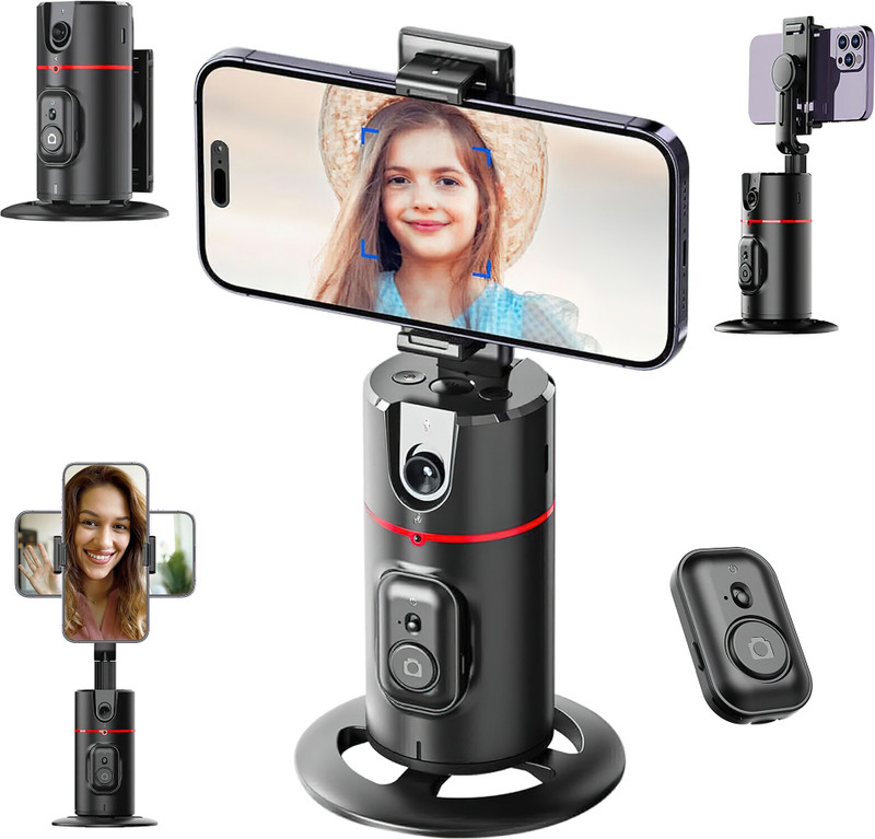 ZOTIMO Auto Face Tracking Phone Holder 360° Rotation Face Body Phone Tracking Tripod Single Gimbal for Mobile(450)