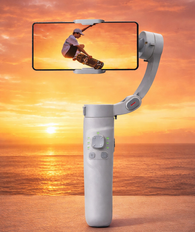 WELITRO 3 Axis Smartphone Gimbal Stabilizer with Tripod|Mobile Gimbal for Vlogging&Reels 3 Axis Gimbal for Mobile(230)