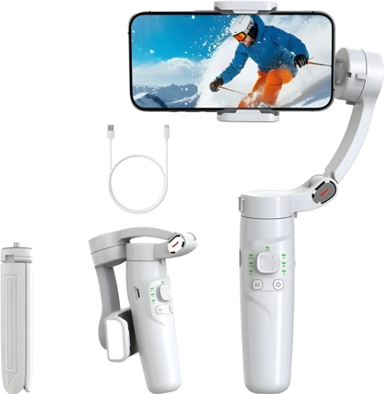 ERHIndia Mobile Gimbal 3-Axis Anti Shake Stabilizer for Steady Videos Modes for Vlog Reel 3 Axis Gimbal for Mobile(ideal for most smartphones)