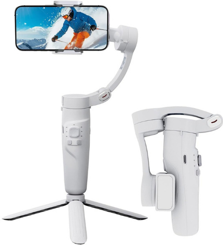ERHIndia Mobile Gimbal 3-Axis Anti-Shake with Bluetooth Remote Video for Reels Vlogging 3 Axis Gimbal for Mobile(ideal for most smartphones)