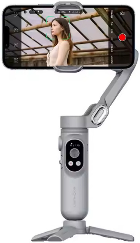 Cubonic AOCHUAN SmartX Gimbal Stabilizer Handheld 3Axis Phone Gimbal with LED Fill Light 3 Axis Gimbal for Mobile(250 gram)