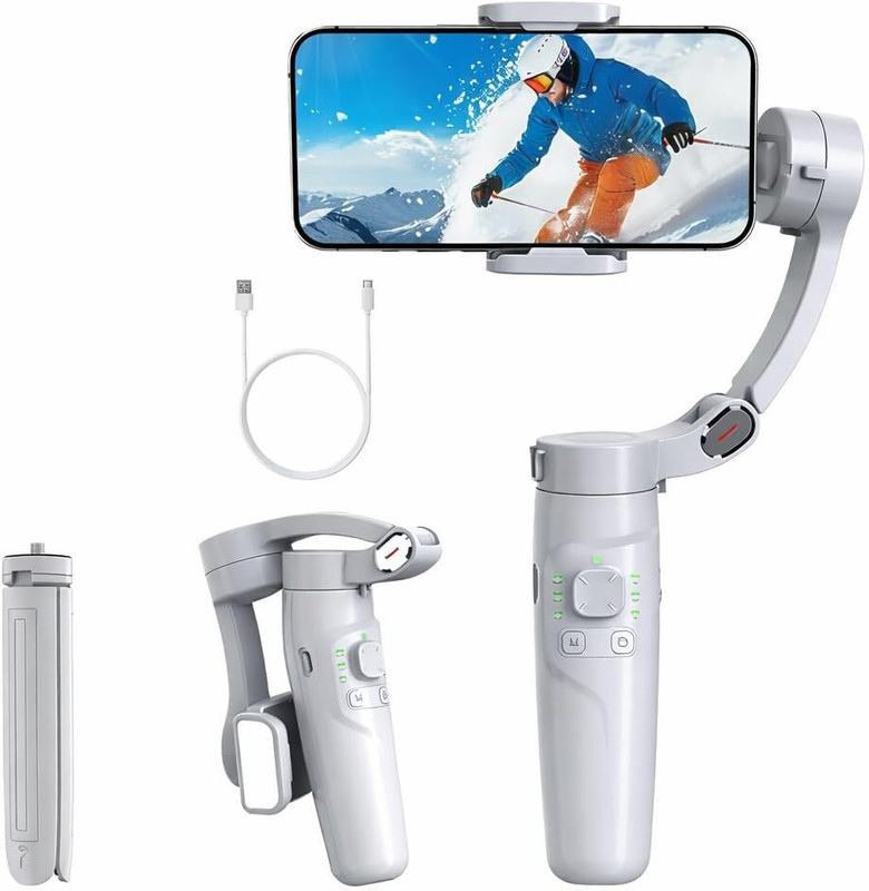 Abgrow M1-3Axis Handheld Smartphone Gimbal Stabilizer | 2500mAh Lithium Battery 3 Axis Gimbal for Mobile(450gm)