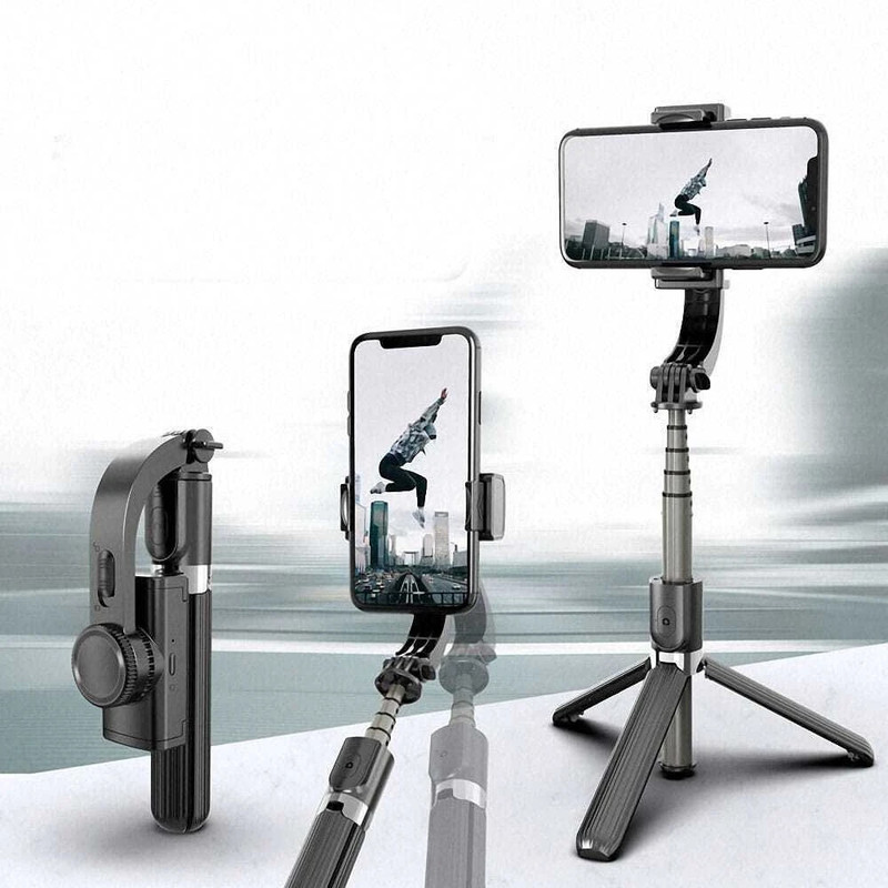 Jaggo Lal Stable Q08 Gimbal Black Sleek Design 3 Axis Gimbal for Mobile, Camera(450)