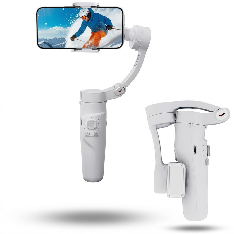 Ezerio M1 Smartphone Gimbal Stabilizer Face Tracking 360° Vlogging YouTube & Reels 3 Axis Gimbal for Mobile(150-300g)