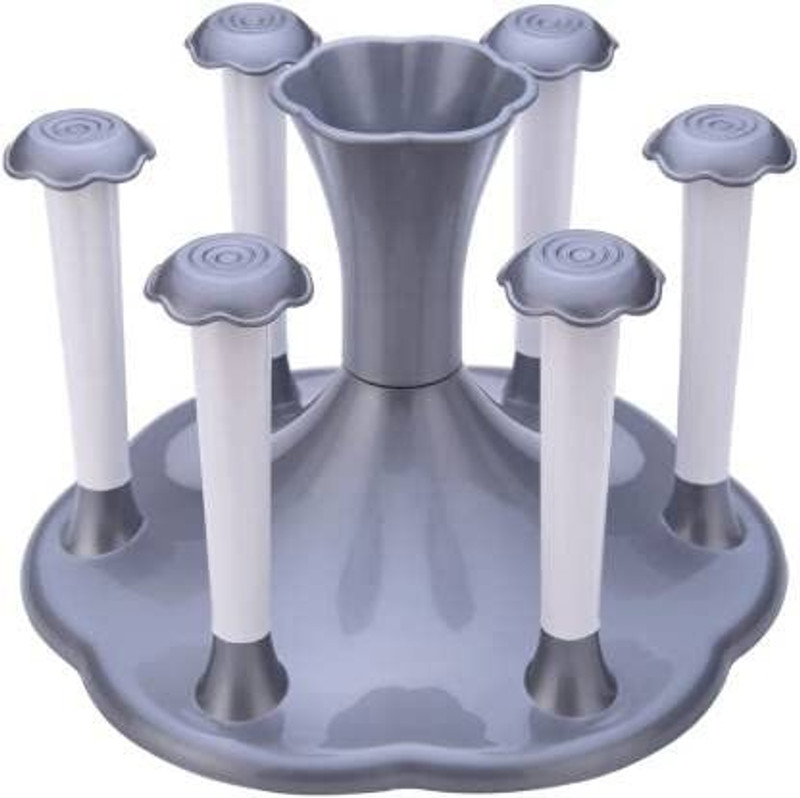 DIHOK Stylish Glass and Spoon Organiser for Glasses and Cutlery Glass Stand Plastic Glass Holder