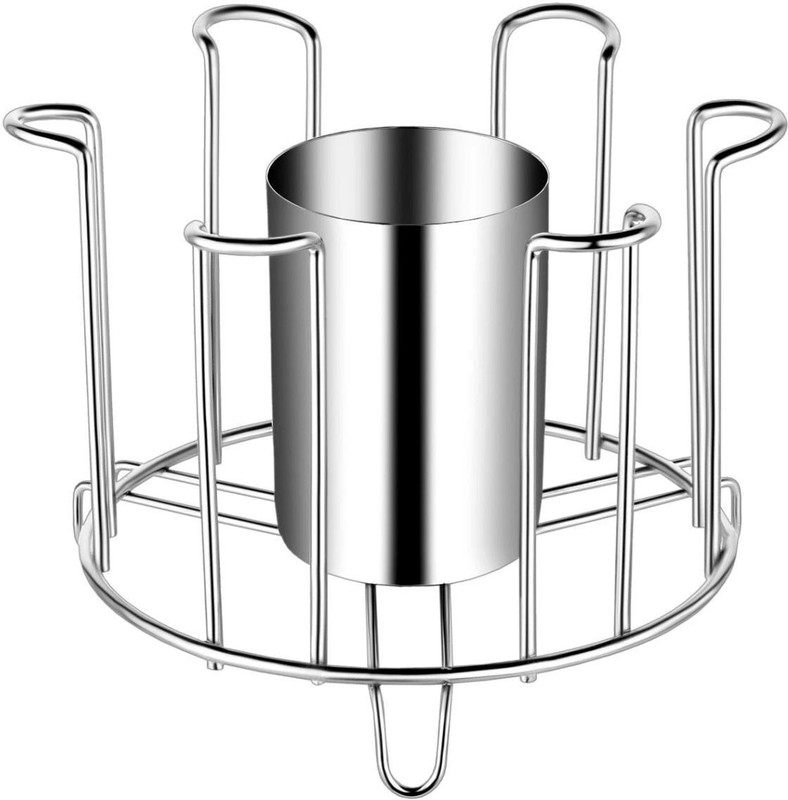 DXDT 6 Glass stand/Holder with Spoon/knife tumbler Holder for Kitchen Dining Table Stainless Steel Glass Holder