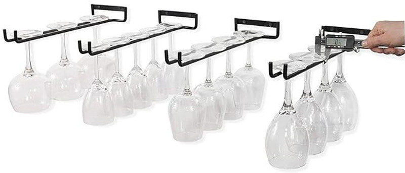 Indian Decor 28899 Wine Glass Holder Stemware Rack Wall Mountable Heavy Duty Iron Glass Holder