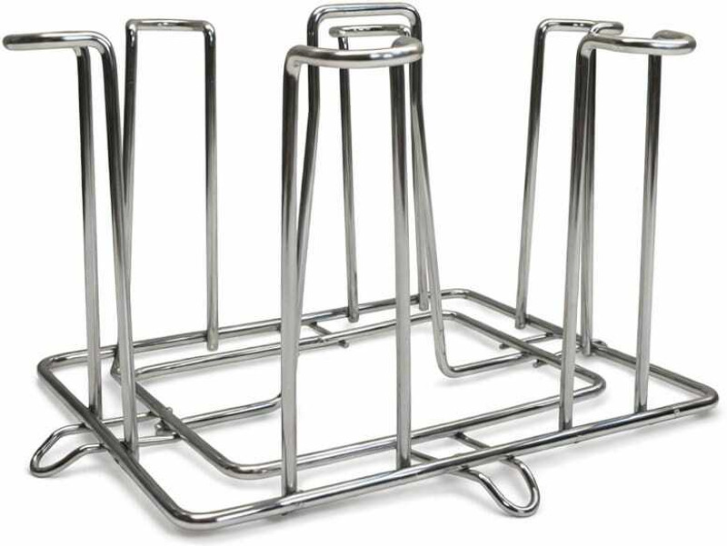 AROK Stainless Steel Glass Holder Stand Kitchen Tumbler Organizer Rack for 6 Glasses Stainless Steel Glass Holder