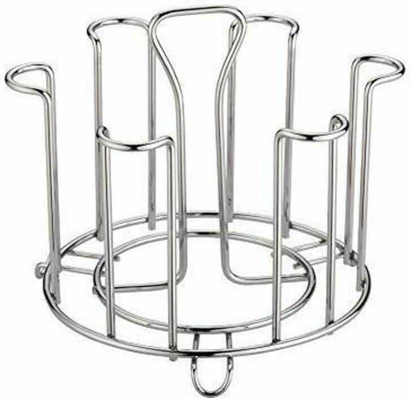 GRIDKITCHEN Stainless Stand For Kitchen 6 Chrome Finish Steel Glass Holder