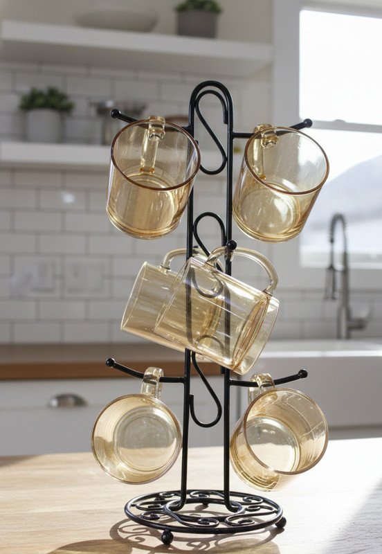 The urban home HM-MOD-011 Cast Iron Glass Holder
