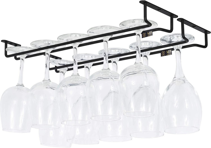 MBCARE 2_Pack Steel Glass Holder, Wine Rack