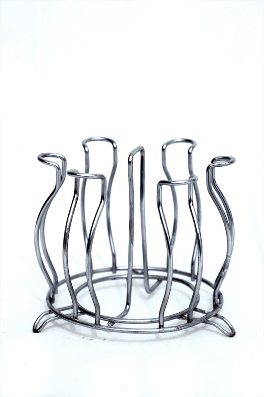 MADHAV lotus glass holder Steel Glass Holder