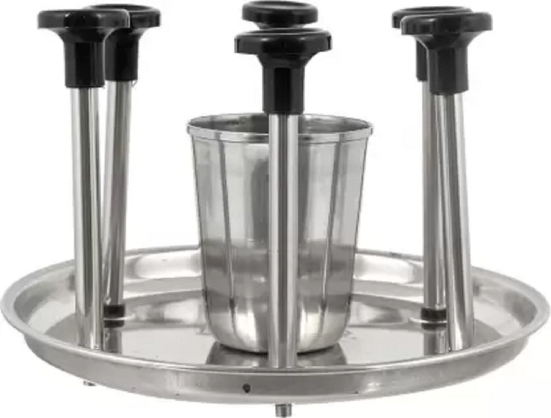 TULWIN Straight Stainless Steel Glass Stand/Glass Holder for Kitchen/Dining Table Stainless Steel Glass Holder