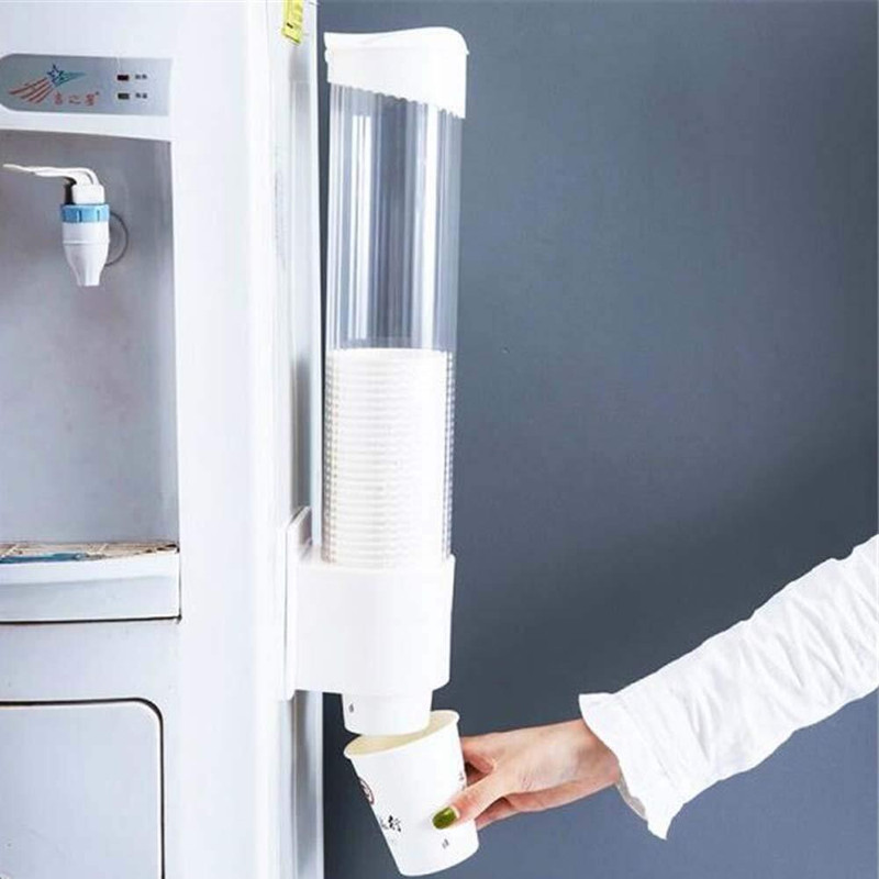 Budwill ™Disposable Cup Holder Organizer | Sticker or Screw Plate Mountable Plastic Glass Holder