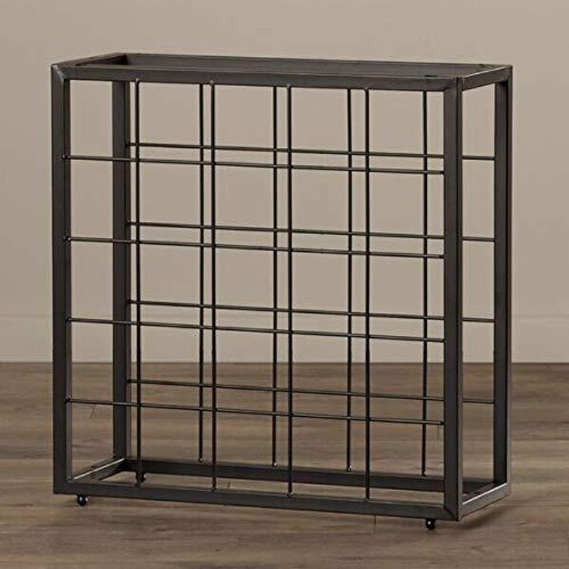Indian Decor 29810 Modern Metal 25 Bottle Floor Wine Rack/Wine Shelf Iron Glass Holder