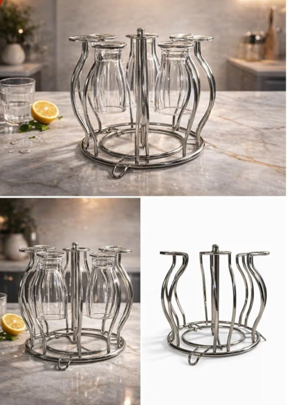 Heertraders HT-7GS-01 Stainless Steel Glass Holder