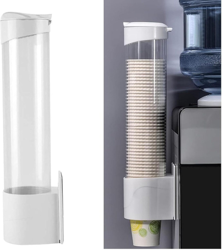 sitsra Self Adhesive Paper Cup Glass Dispenser Holder Plastic Glass Holder