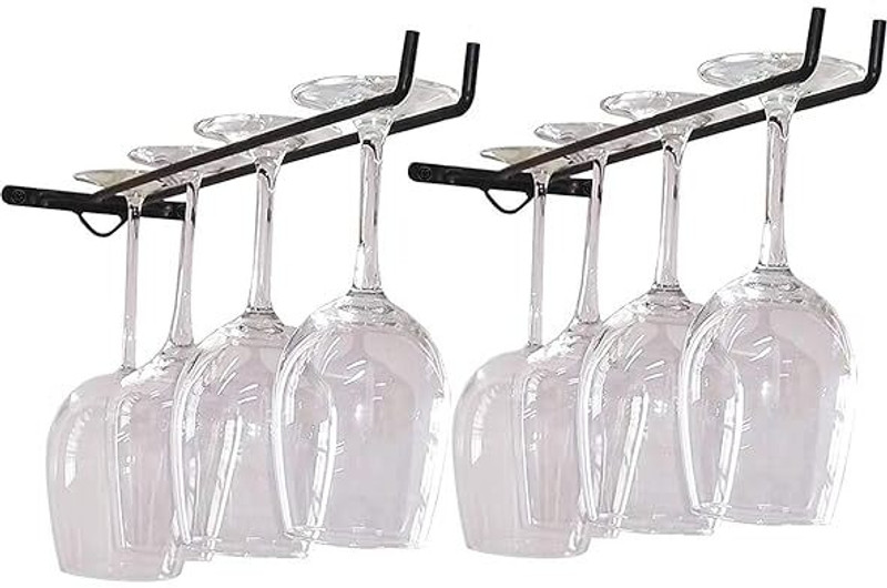 Indian Decor 28220 Wine Glass Rack, Wine Glass Holder Stemware Rack Wall Iron Glass Holder