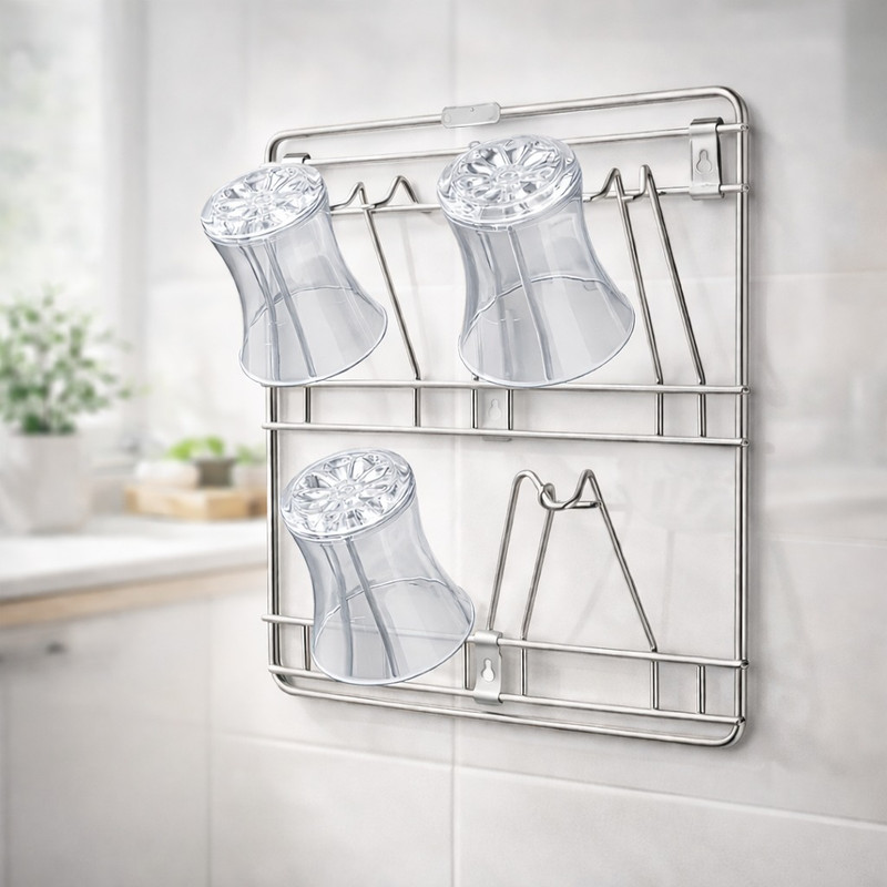 HDSGLOBALTRADE Glass stand_001 Stainless Steel Glass Holder