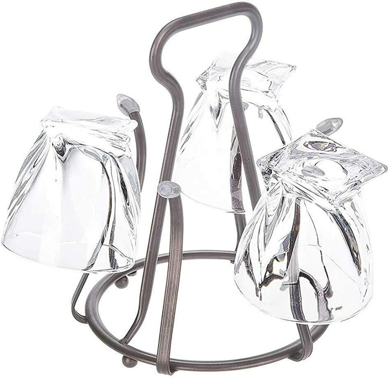 ICON CREATION Wrought Iron Glass Stand/Tumbler Holder/Glass Holder for Kitchen/Dining Table Iron Glass Holder, Wine Rack, Iron Holder, Dish Drainer, Utility Rack