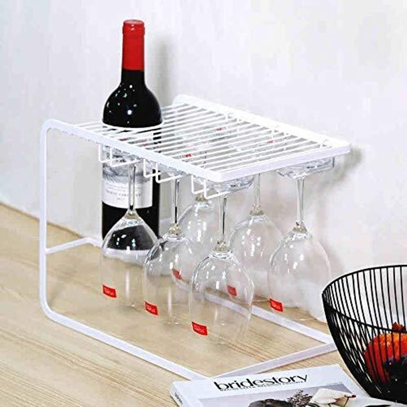 Indian Decor 22900 Wine Rack Free Standing Wine Shelf/Bar/Kitchen Wine Bottle Iron Glass Holder