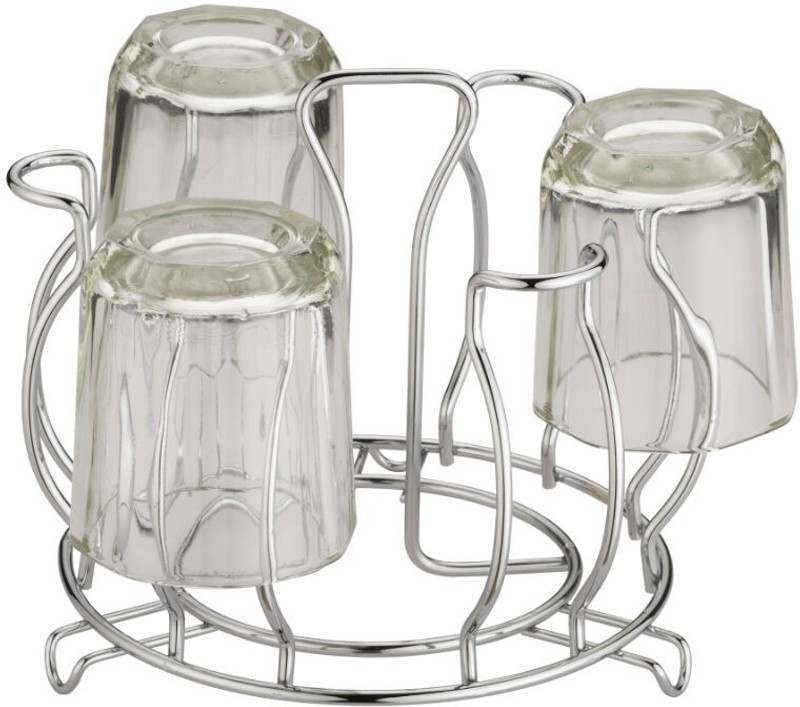 JAYAMBESTE Dining Table Stainless Steel Glass Holder