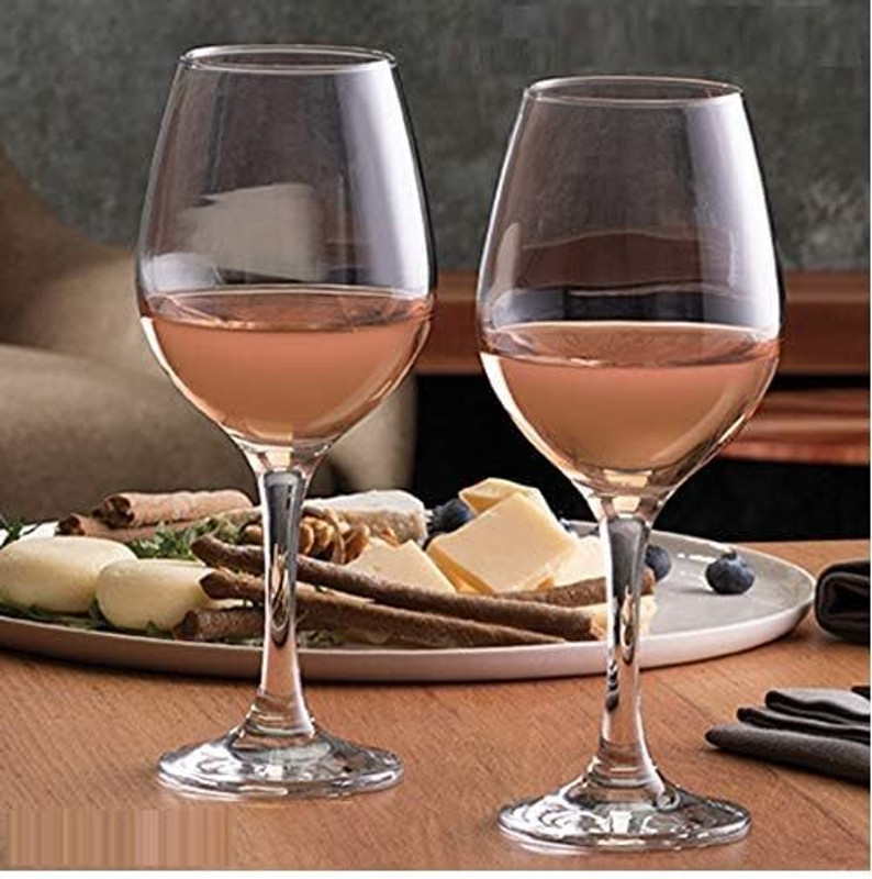 GOLDFINCH (Pack of 2) Style Crystal Clear 310 ml Red Wine and White Wine Glasses Perfect for Parties Glass Wine Glass(310 ml, Glass, Clear)