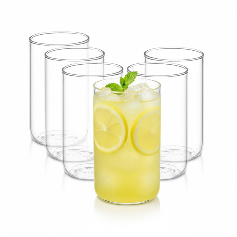 AGARO (Pack of 6) Elite Borosilicate Glass Tumbler, Serves Water, Cold Drinks Glass Water/Juice Glass(300 ml, Glass, Clear)