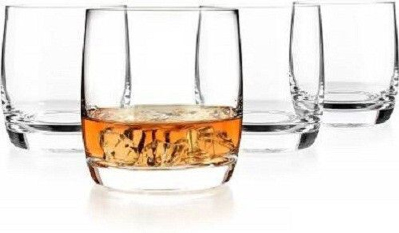 MOOZICO (Pack of 6) Crystal Clear Fancy Whiskey Scotch glass Glasses Set Glass Set Whisky Glass(200 ml, Glass, Clear)
