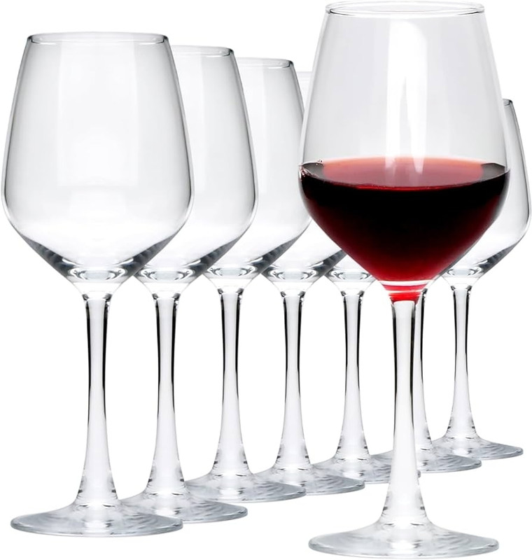Lumi (Pack of 6) Yw7ta Glass Wine Glass(20 ml, Glass, Marble, Silver)