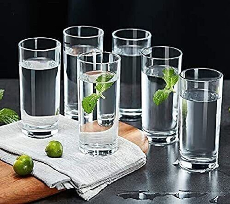 Red-Rubby (Pack of 6) Glass Set For Gift Someone At Their Birthday, Anniversary, Party, Event Gift Glass Set Water/Juice Glass(300 ml, Glass, Clear)