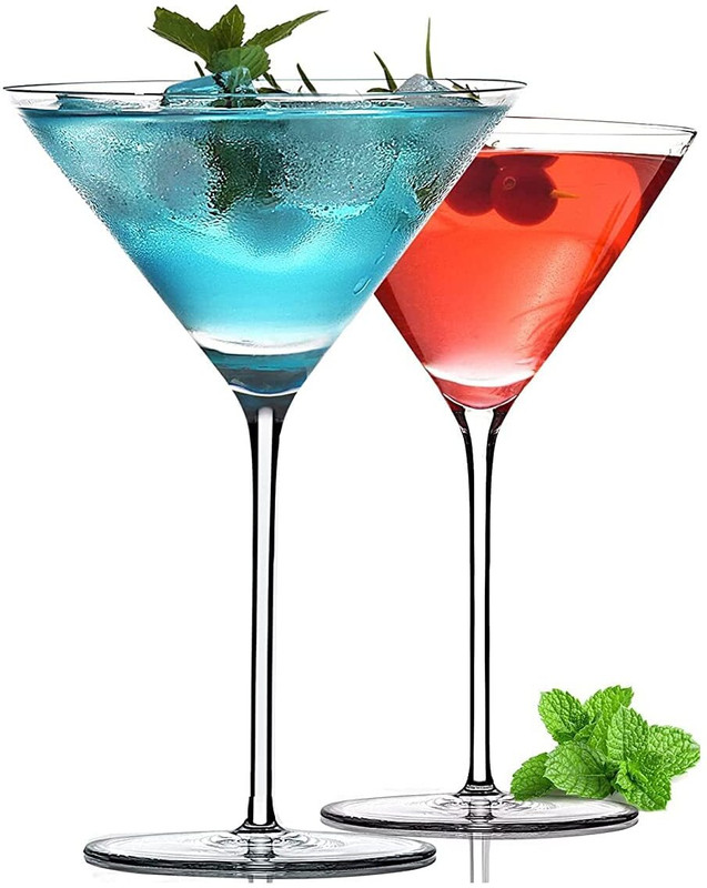 Red-Rubby (Pack of 2) martini set of 2 Glass Set Cocktail Glass(180 ml, Glass, Clear)