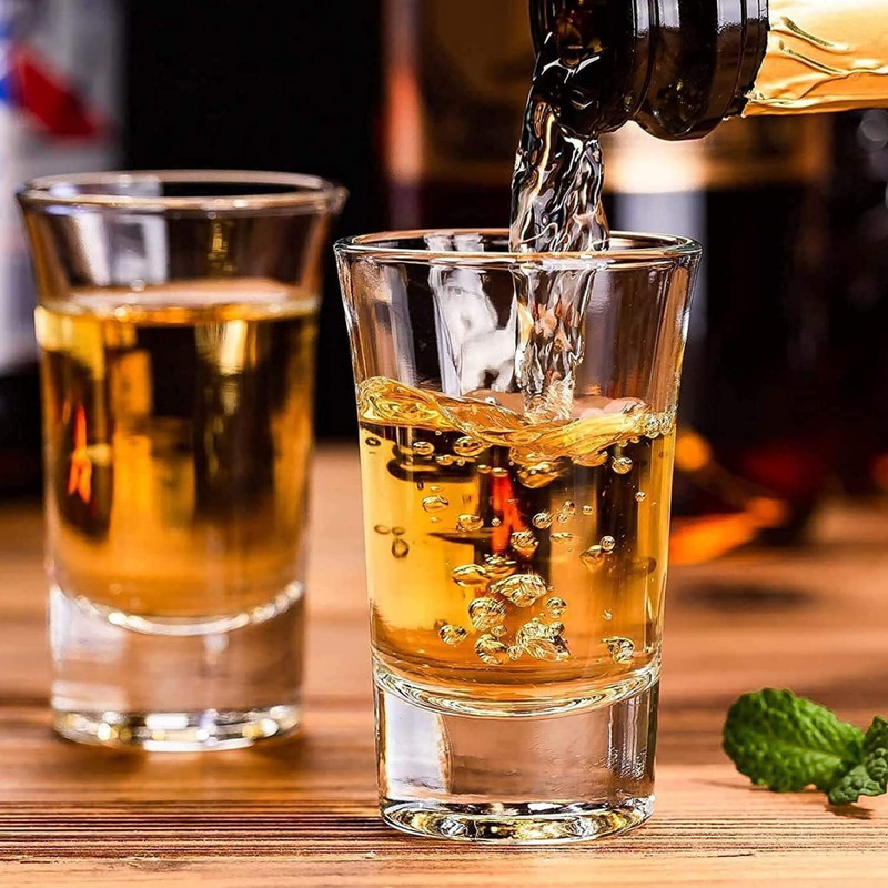 Coozico (Pack of 2) Glasses Set, 40 ml, Set of 2 Glass Whisky Glass(40 ml, Glass, Clear)