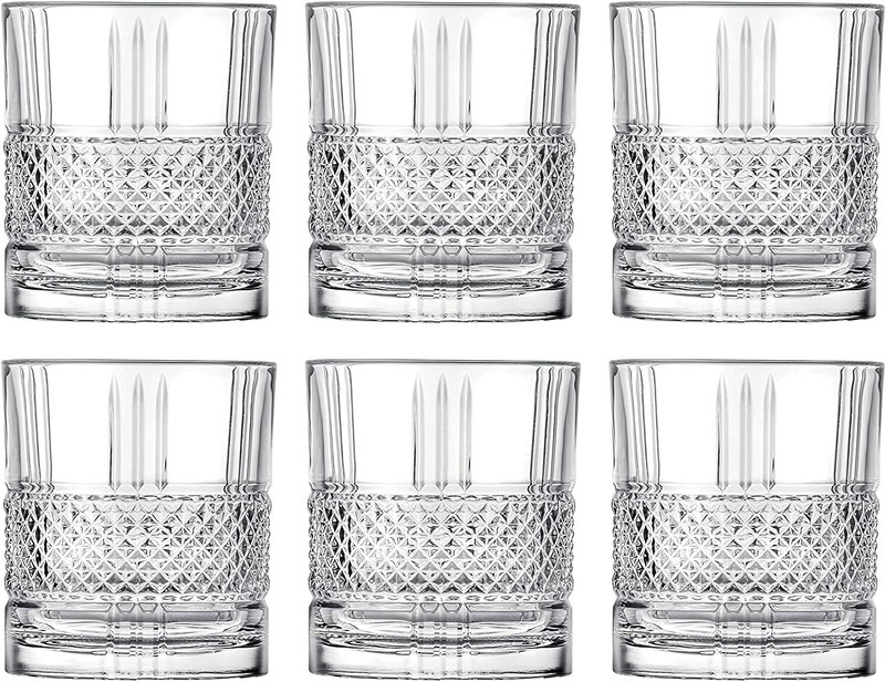 okechuku (Pack of 6) New1_ grwearshb-crystal-belt-whisky-2pcs-_okechuku pack of 6 Glass Whisky Glass(300 ml, Glass, Clear)