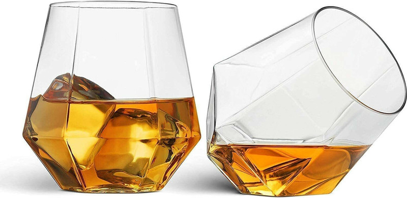 JIGSHTIAL (Pack of 6) Premium Quality Crystal Clear Fancy Whiskey Scotch glass Glasses Set Glass SET OF 6 Glass Set Whisky Glass(310 ml, Glass, Clear)